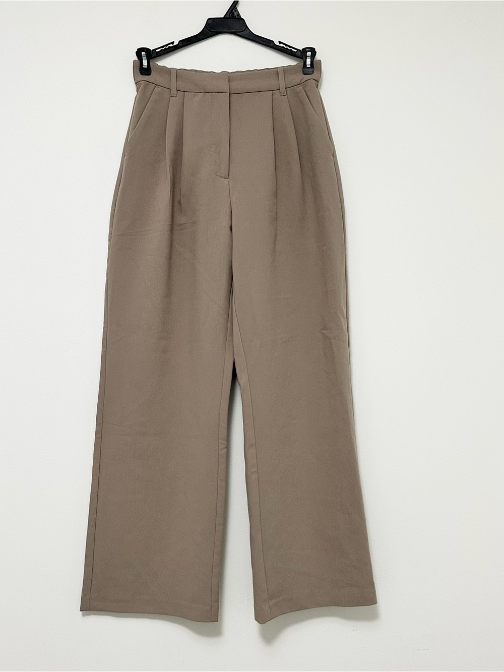 Abercrombie & Fitch High-Rise Wide-Leg Pants - Taupe Brown Curve Love Tailored